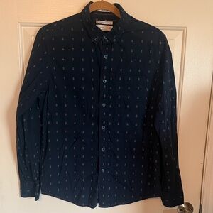 Denim & Flower Dark Blue Patterned Button Down Shirt